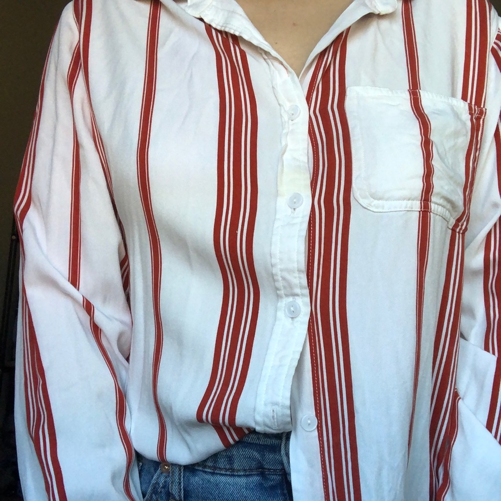 Striped button up